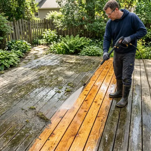 Decking, wall, and kerb restoration