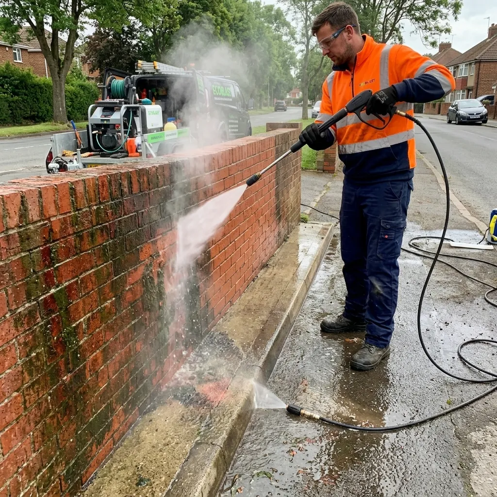 Beautifully cleaned house render wall